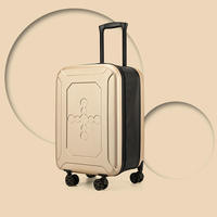 Valise à roulettes Eastshine robuste anti-collision en ABS unisexe avec fermeture éclair et barres de verrouillage – Tendance