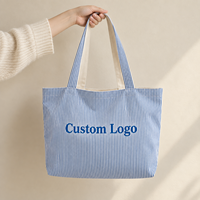 Sac fourre-tout réversible personnalisable 35x29x15cm en polycoton rayé pour le commerce de détail, les cadeaux, la vente en gros, l'OEM et l'approvisionnement direct usine