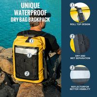 Sac à dos étanche imprimé sur mesure, résistant aux déchirures, en tissu, pour sports nautiques, camping en plein air, sac de rangement – Vente directe usine