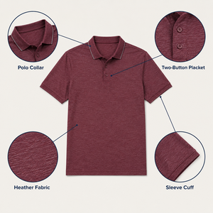 Polo de Golf Personalizado en Poliéster y Spandex, Tallas XS-3XL, Transpirable, para Campos de Golf en Colinas, Suministros para Clubes OEM ODM - Product Image 4