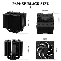 Thermalright Asesino sin igual 90 SE Negro Dual Torres Cpu enfriador para procesador Radiador de computadora con ventilador