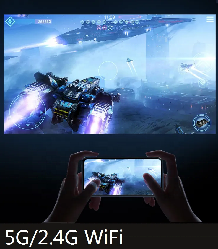 SXZフルHDビデオプロジェクター1080p3DLEDワイヤレスWiFiBT5G