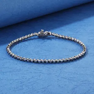 Bracciale Tennis in argento Sterling 925 artificiale Cn Diamond Cubic Zirconia