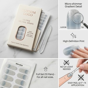 Vente en gros de bandes adhésives pour ongles en gel sans UV, style japonais tendance, pour la distribution mondiale - Product Image 2