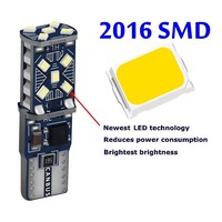 1 Stück Auto T10 2016 15SMD W5W 194 Seitenblinker LED-Glühbirne Ultra Hell Auto Rückfahr-Brems-Parkleuchte