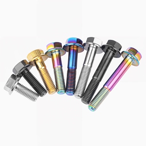 สลักเกลียว<span class=keywords><strong>ไท</strong></span>เทเนียมชุบสังกะสีแบบอะโนไดซ์ M8 หัวหกเหลี่ยม ขนาด <span class=keywords><strong>M12</strong></span> ระยะพิทช์ 1.25/1.5 มม. คุณภาพสูง ทนทานต่อการกัดกร่อน สลักเกลียวมอเตอร์ไซค์แบบกำหนดเอง - Product Image 2