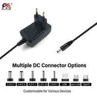 Prix d'usine OEM ODM Alimentation électrique 12V 0.5A CC 3V 5V 9V 12V 24V 500mA 1A 1.5A 2A Adaptateur secteur mural à brancher