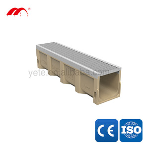 Caniveau de drainage en béton polymère en forme de U pour usage extérieur en parc, solutions de conception graphique, imperméable, ignifuge, durable - Product Image 3