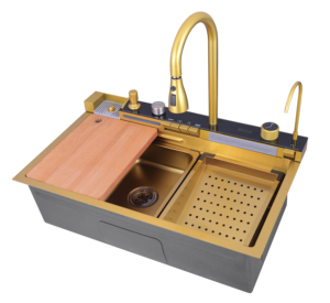 Lavelli da cucina multifunzione moderni e intelligenti in acciaio inox 304, set completo da cucina con lavello e tutti gli accessori. - Product Image 2