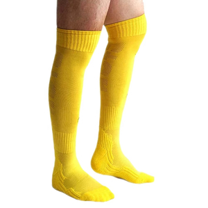 Custom Logo Autumn Knitted Crew Knee High <strong>Red</strong> Yellow Running Compression <strong>Football</strong> Rugby Soccer Sport <strong>Socks</strong> Bulk Wholesale - Product Image 2