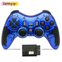 Manette de jeu sans fil USB 2.4G haute vitesse Double choc Manette de jeu pour Ps2 Ps3 PC Ordinateur portable Android TV Box