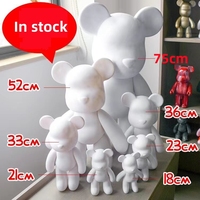 Ours en résine personnalisé 2024, fait main, 18-75 cm, peint à la main, cadeau d'affaires artistique, ours fluide