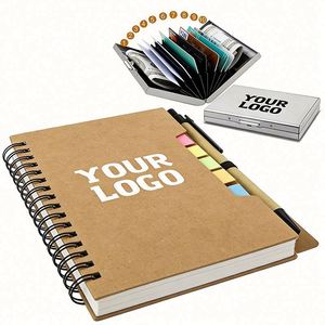 Carnet en papier kraft, bloc-notes en gros, stylo pour le bureau, cadeau promotionnel, bloc-notes personnalisé avec logo, avec notes adhésives - Product Image 1