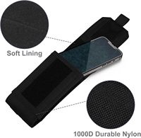 Nylon telefoonholster met verstelbare klittenbandsluiting, praktische telefoonholstertas voor alle telefoonmodellen