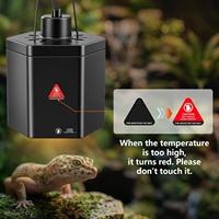 Lámpara de Calor para Reptiles 150W con Reflector Hexagonal, Gancho, Base Plana, Advertencia de Alta Temperatura, Bombillas Cerámicas UVB/UVA para Dragón Barbudo