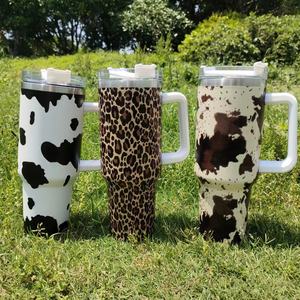 13色40オンススポーツタンブラー昇華タンブラーハンドル付きトラベルステンレス鋼タンブラー野球バットビールカップ - Product Image 2