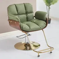 Chaise de Barbier Dorée Réglable JIYOU 2023 - Mobilier de Salon de Coiffure Moderne pour Salons de Beauté et Barbiers - Vente Chaude en Usine