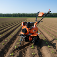 Motoculteur diesel 5 CV 105 cm - Cultivateur rotatif robuste pour rizières et terres arides
