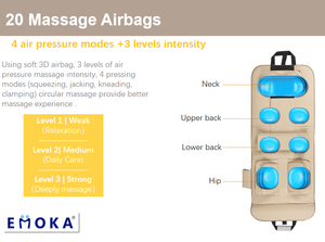 Matelas de massage portable Shiatsu à pression d'air, vibration sonore et chauffage, soulagement intelligent du corps entier pour la taille, le cou et la tête - Product Image 3