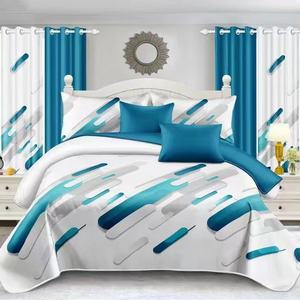 Juego <span class=keywords><strong>de</strong></span> ropa <span class=keywords><strong>de</strong></span> <span class=keywords><strong>cama</strong></span> y cortina <span class=keywords><strong>de</strong></span> estilo europeo y americano <span class=keywords><strong>de</strong></span> lujo <span class=keywords><strong>de</strong></span> 12 piezas, edredón tamaño King, colcha y sábanas ajustadas al por mayor - Product Image 2