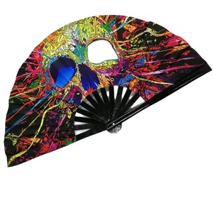 Abanico Plegable con Estampado de Arcoíris, Abanico de Mano para Festivales, Abanico Plegable Grande de 33 cm, Abanico de Mano para Niñas, Regalo - Product Image 4