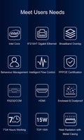 Komputer Desktop Mini PC Tanpa Kipas, Firewall PFsense, Router VPN, Server Industri Cel-eren J1900 Pen-tium 5405U IIT Stok Tersedia