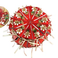 Vente chaude, boîte à bonbons de mariage en forme de gâteau, grande, personnalisée, de style européen, créative, vide, luxueuse, design élégant, en vrac