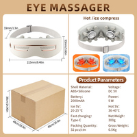 Appareil de massage oculaire intelligent 4D micro-vibrant chaud et froid avec chaleur et vibration, pour points d'acupression, et équipement électrique facial chauffant Ema