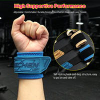 Bandes de maintien pour poignets de powerlifting, néoprène 4 mm d'épaisseur, auto-agrippantes, support de poignet avec logo personnalisé OEM pour la musculation