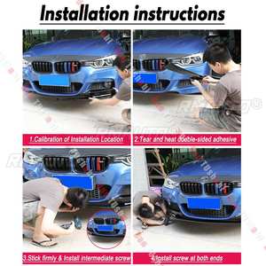 ฝาครอบกันชนหน้า 1 คู่ คาร์บอนไฟเบอร์ / ผิวสีดำ สำหรับ BMW F30 ซีรีส์ 3 สไตล์ M ปี 2012 2013 2014 2015 2016 2017 2018 เท่านั้น - Product Image 6