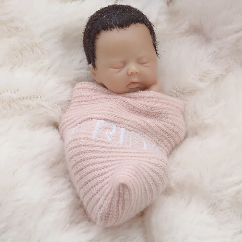Cute Mini 4inch Soft Vinyl Silicone Reborn Newborn Baby Doll Little Small Sleep Baby Doll For Kids Toy