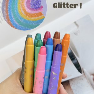 <span class=keywords><strong>Pastelli</strong></span> in Gel scintillante arcobaleno per bambini e adulti-Set di 10 pennarelli Glitter acquerello per superfici in vetro e carta - Product Image 3
