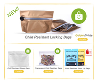 Échantillon gratuit pochette biodégradable compostable sac d'emballage résistant aux enfants sac en mylar debout à fermeture éclair