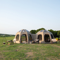 Vente en gros d'usine, tente gonflable de luxe pour l'extérieur, 2 à 4 personnes, une chambre, automatique, imperméable, en Oxford, pour le camping