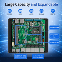 Mini PC Firewall CWWK J4125 con 4 puertos LAN i226-V de 2.5GbE, 2 puertos RS232 COM, AES-NI, OPNsense, sin ventilador, industrial, integrado.