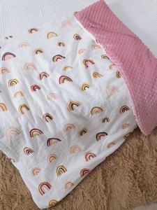 <span class=keywords><strong>Couverture</strong></span> à langer en mousseline polaire pour bébé, impression double face, avec différentes couleurs, pour différentes tailles de lit. - Product Image 6