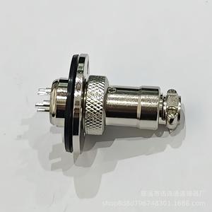 Connecteur circulaire GX16, prise femelle 3 broches, alliage de zinc nickelé, montage sur panneau, prise d'aviation - Product Image 3