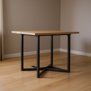 Pieds de table à manger en acier en forme de O, 27,6x27,6x28,7, noirs, industriels, robustes, pour meubles - Product Image 2