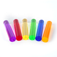 Barres lumineuses rondes en acrylique de couleur unie pour la décoration LED