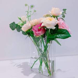 जिहांग फैक्टरी कस्टम ऐक्रेलिक वेस पारदर्शी पुस्तक आकार वेस - Product Image 1