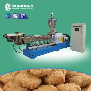 SunPring mesin produksi soya, ekstruder kelembapan tinggi untuk tanaman daging gemuk