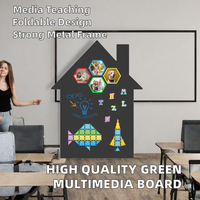 Tableau blanc interactif magnétique pliable en métal de haute qualité, vert, pour l'enseignement scolaire, multimédia, tableau noir