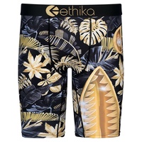 Caleçons Boxers Homme Streetwear Américain Personnalisés en Gros avec Logo ODM, en Soie Glacée Tricotée, Séchage Rapide, Imprimés, Longueur Étendue