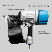 Pistolet à clous pneumatique industriel Toua OEM personnalisé CN100, corps en aluminium, 200-300 clous pour bardage, palettes et fabrication de caisses