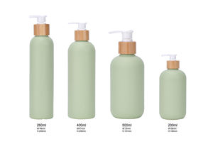 Confezione cosmetica Set vasetto per crema da 250ml da 100ml <span class=keywords><strong>150ml</strong></span> da 250ml bottiglia di plastica bianca da 500ml con lozione Spray pompa coperchio di bambù - Product Image 5