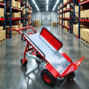Chrome Plated Electric Dolly Hand Carts & <b>Trolleys</b> With Four-Wheel <b>Platform</b> OEM Customizable for Factory or Warehouse Use - Product Image 2