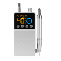 Kit de Manucure Portable Haut de Gamme avec Ponceuse à Ongles Sans Vibration Alimentée par USB pour Polissage et Retrait de Gel, Coffret Cadeau pour Salon et Domicile 40000