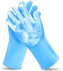 Guantes de Silicona Reutilizables <span class=keywords><strong>para</strong></span> <span class=keywords><strong>el</strong></span> Cuidado de Mascotas, 3000 Ranuras, <span class=keywords><strong>para</strong></span> Eliminar <span class=keywords><strong>el</strong></span> Pelo Húmedo o Seco, Guante de Masaje Suave, Herramienta <span class=keywords><strong>para</strong></span> Eliminar <span class=keywords><strong>el</strong></span> Pelo Suelto de <span class=keywords><strong>Perros</strong></span> y Gatos, <span class=keywords><strong>para</strong></span> Baño - Product Image 1