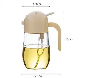 Kitchen Glass Oil Dispenser Bottle 2 in 1 Olive Oil Dispenser and Oil Sprayer for Cooking