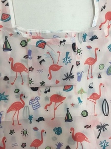 210D mignon Polyester pliant Shopping sac fourre-tout réutilisable conception d'impression complète avec imprimés d'animaux - Product Image 3